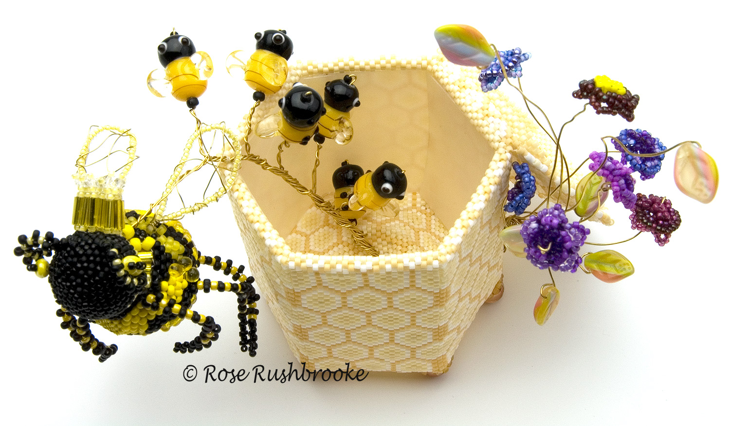 Top view of hive by Rose Rushbrooke. Image copyright &copy; Rose Rushbrooke.