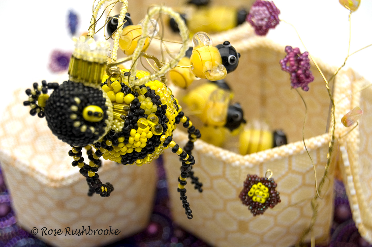 Close up of Queen Bee and Swarm. Image copyright &copy; Rose Rushbrooke.