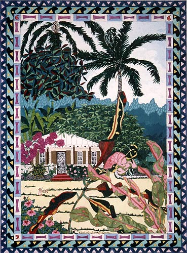 Croton - gouache and ink painting by Rose Rushbrooke. Image copyright © Rose Rushbrooke.