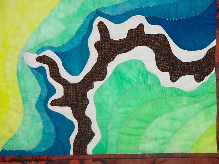 Spring from Four Seasons of Oatlands - fractal quilt by Rose Rushbrooke. Image copyright &copy; Rose Rushbrooke.