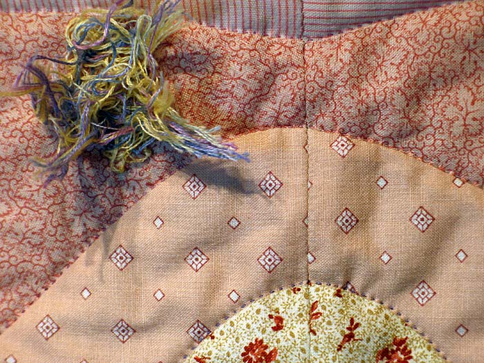 Detail 2 from Les Folies Bergere - fractal quilt by Rose Rushbrooke. Image copyright &copy; Rose Rushbrooke.