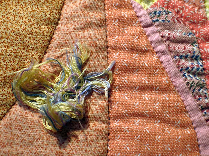 Detail 3 from Les Folies Bergere - fractal quilt by Rose Rushbrooke. Image copyright &copy; Rose Rushbrooke.