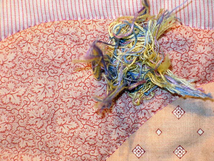 Detail 5 from Les Folies Bergere - fractal quilt by Rose Rushbrooke. Image copyright &copy; Rose Rushbrooke.