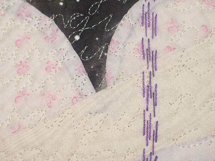 Detail 1 from Life Opera: All the People, All the Places - fractal quilt by Rose Rushbrooke. Image copyright &copy; Rose Rushbrooke.