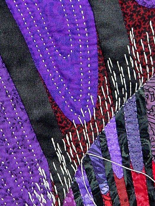Detail 4 from Lydia - fractal quilt by Rose Rushbrooke. Image copyright &copy; Rose Rushbrooke.