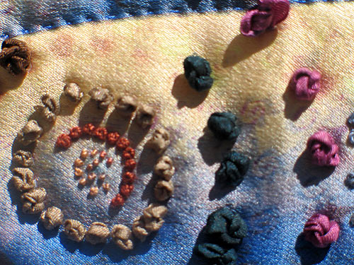 Detail 4 from Rabbit Hole - fractal quilt by Rose Rushbrooke. Image copyright &copy; Rose Rushbrooke.