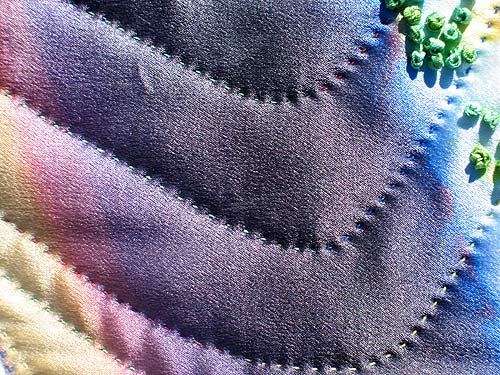 Detail 5 from Rabbit Hole - fractal quilt by Rose Rushbrooke. Image copyright &copy; Rose Rushbrooke.