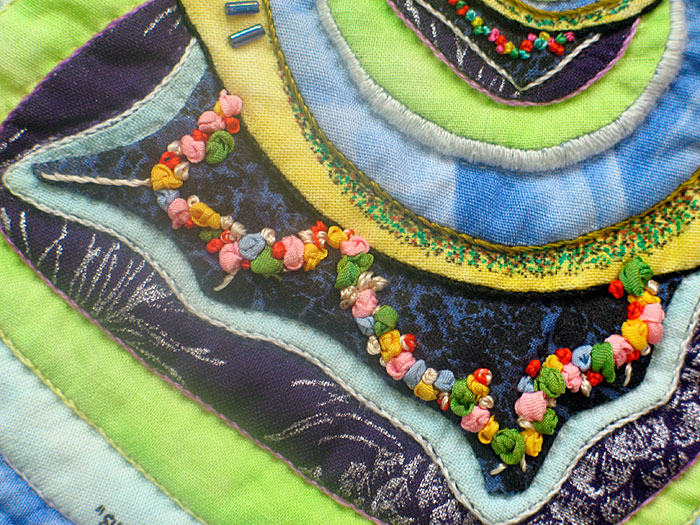 Detail 3 from Sheep's Eyes - fractal quilt by Rose Rushbrooke. Image copyright &copy; Rose Rushbrooke.